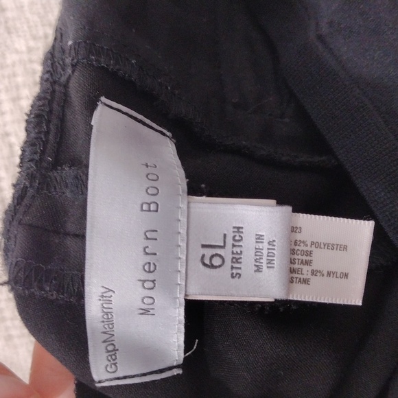 EUC Gap Maternity Modern Boot Black Dress Pants size 6L Stretch - Picture 12 of 14